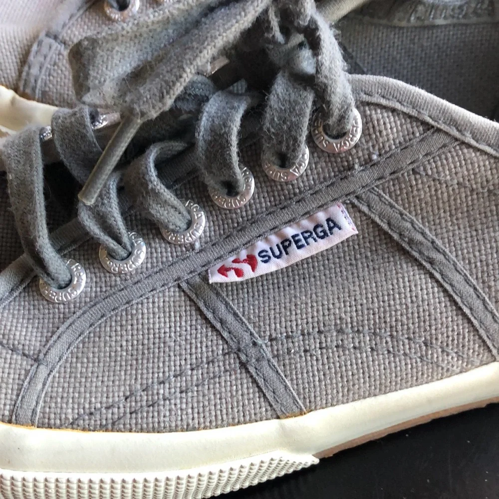 Superga gray tennis shoes size 9.5